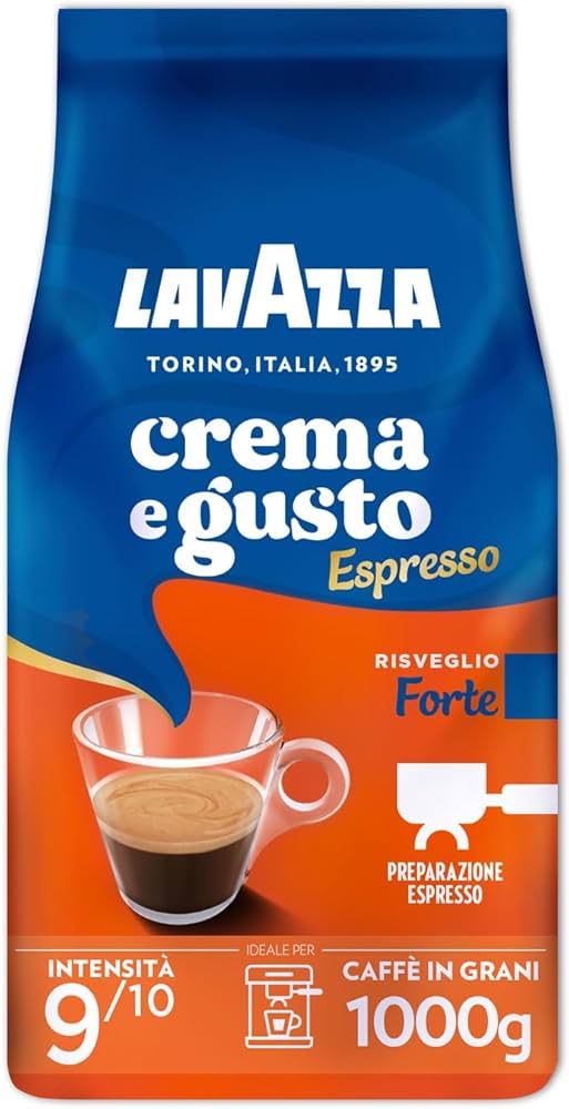 Lavazza Espresso Crema e Gusto Forte Whole Beans Coffee 1Kg