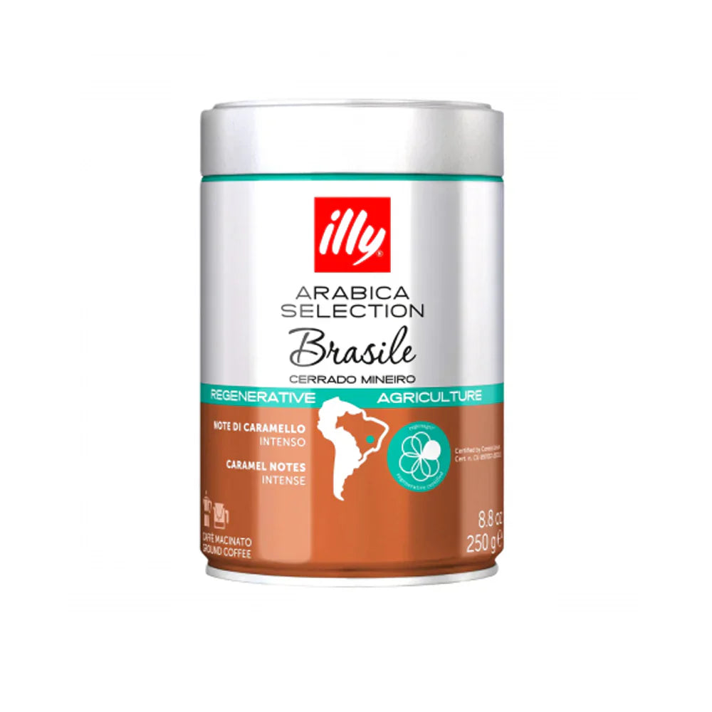 illy Arabica Selection Brazil Cerrado Mineiro Ground Roast Ground Espresso Coffee 250g