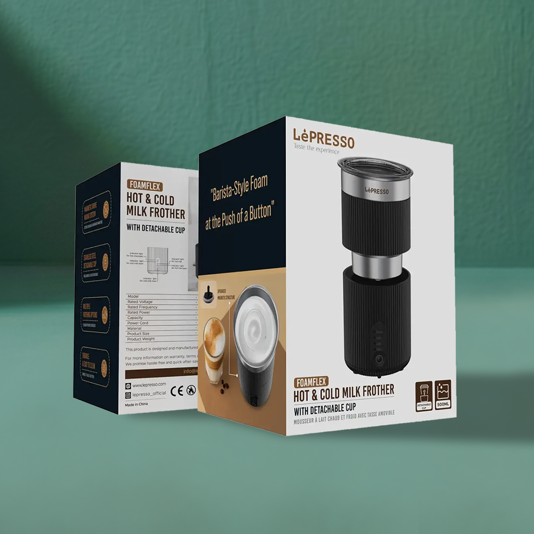 LePresso Foamflex Hot & Cold Milk Frother - Black
