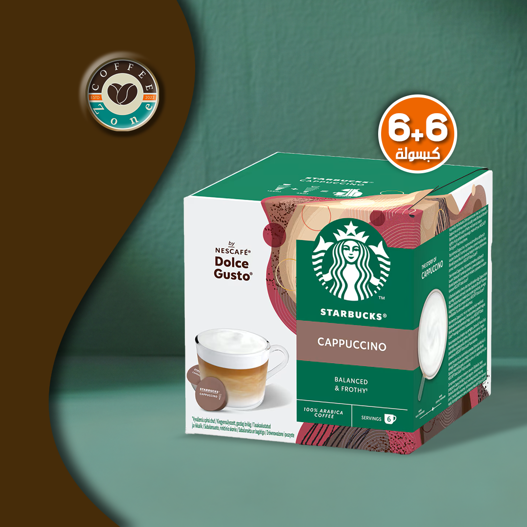 Starbucks Dolce Gusto Capsules by NESCAFÉ, Cappuccino – Box of 6+6 Pods/6 Servings
