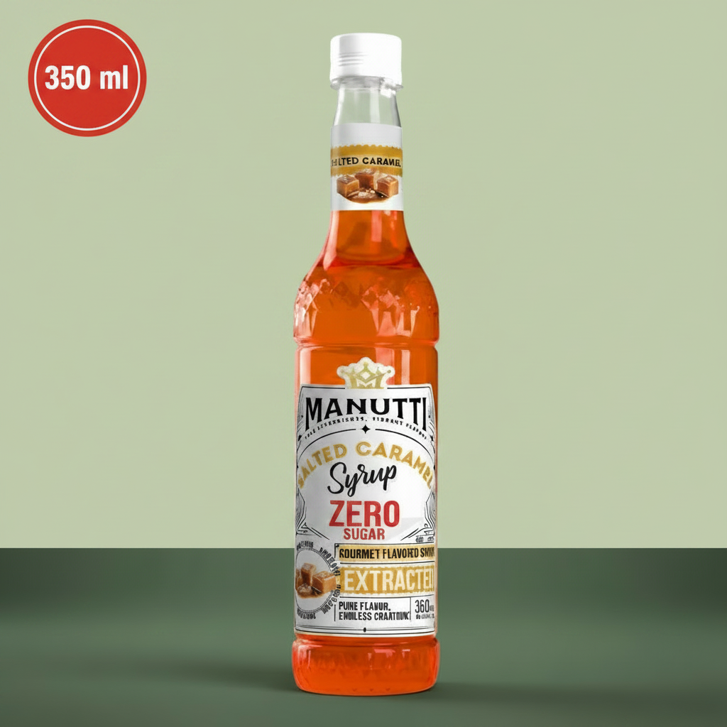 Manutti Salted Caramel (Zero Sugar) Syrup - 1 Bottle of 350 ml