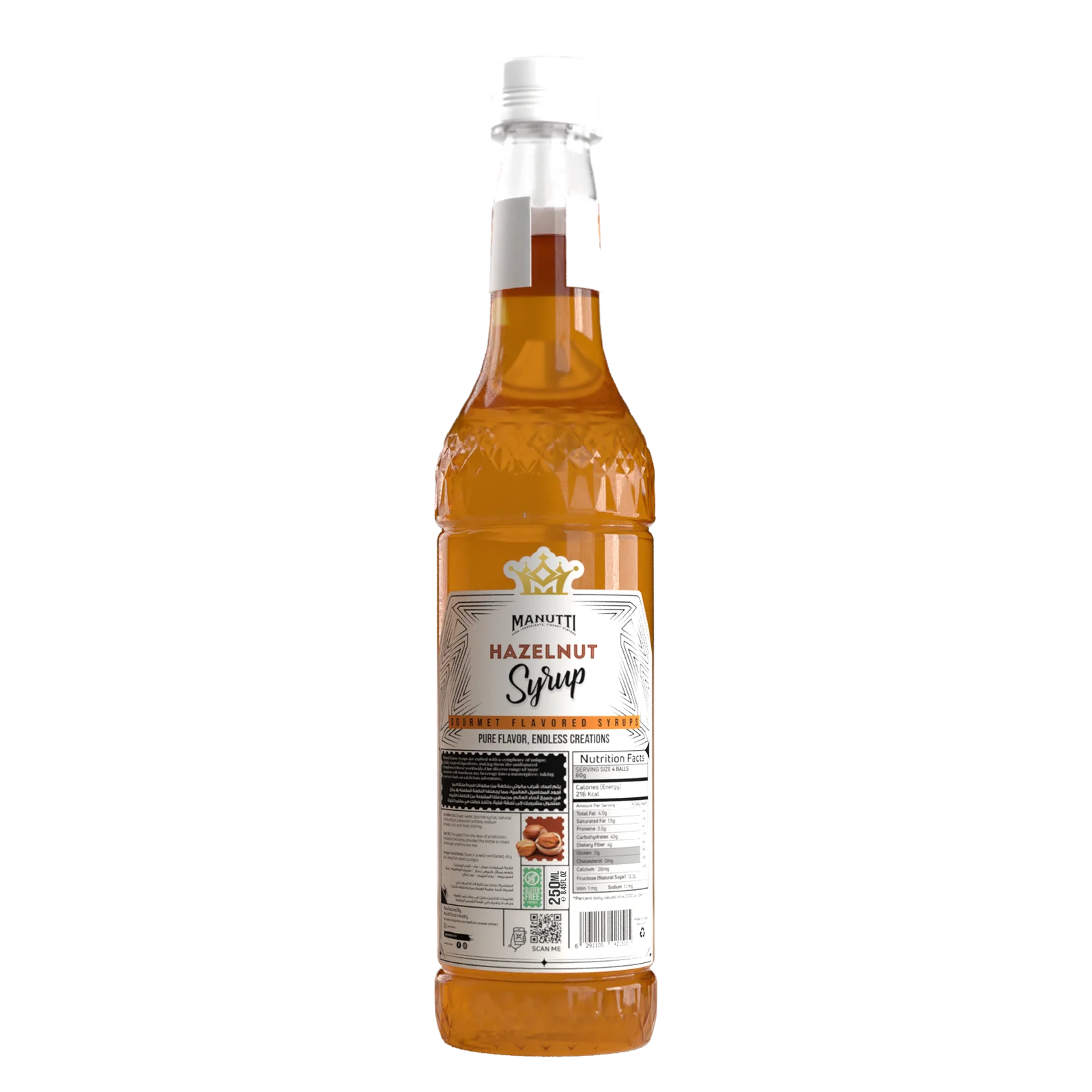 Manutti Hazelnut Syrup 350ml